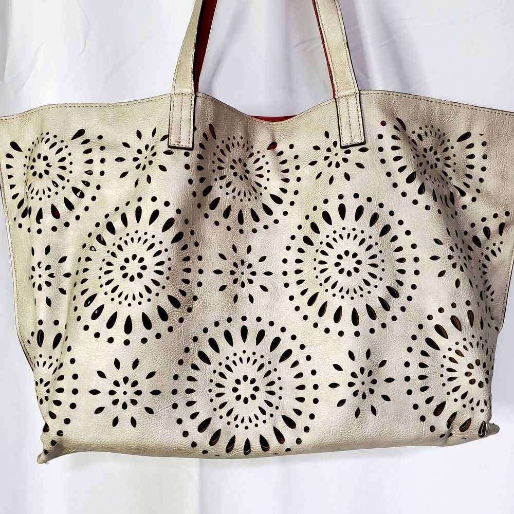 Echo Design Orange Or Silver Reversible Beach Bag… - image 4